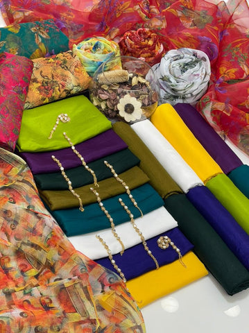 Soft Indian Raw Silk  - Hooriamall